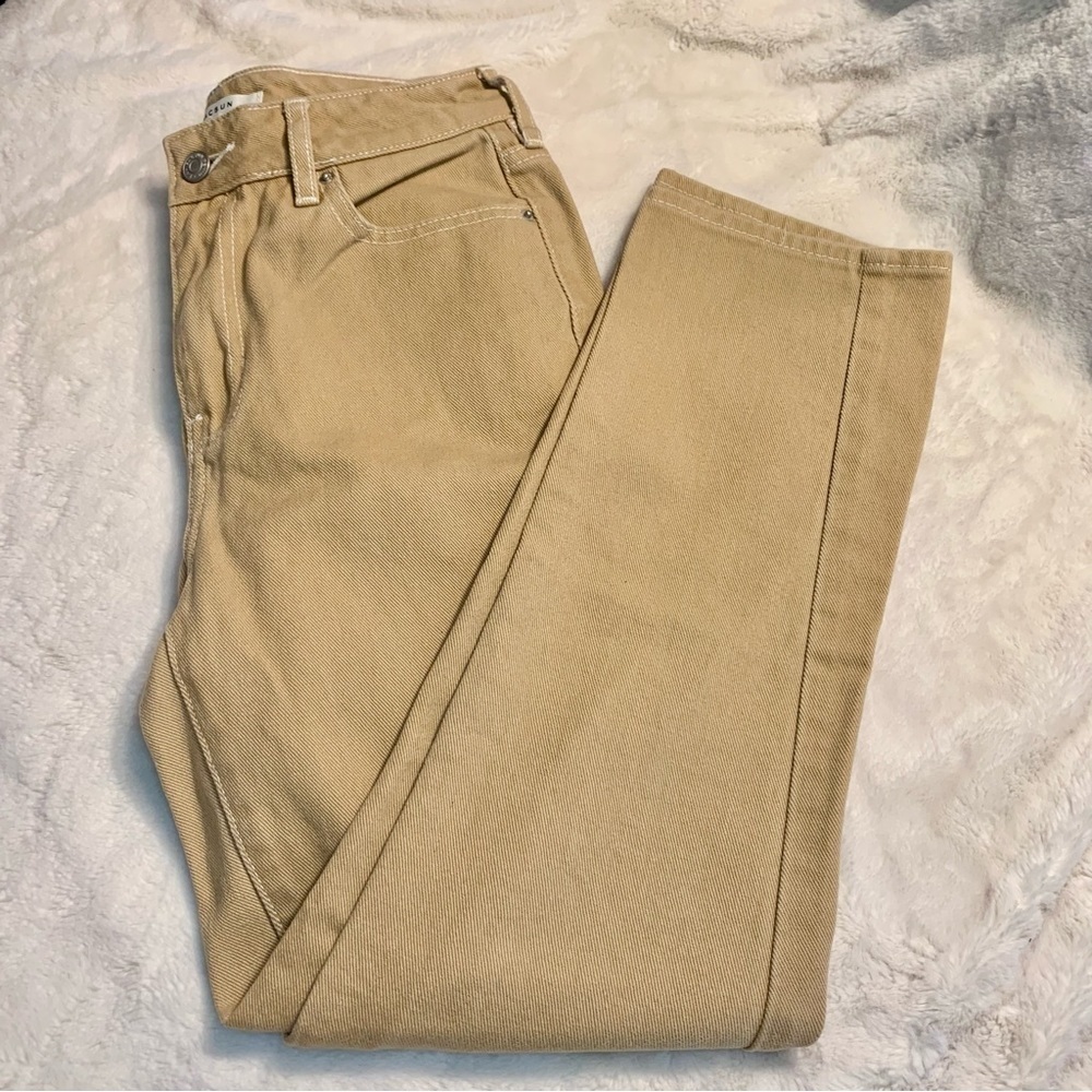 PacSun Denim Pants Sz 25 Camel Tan Straight Leg 100% Cotton 5 Pocket Jeans
